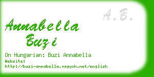 annabella buzi business card